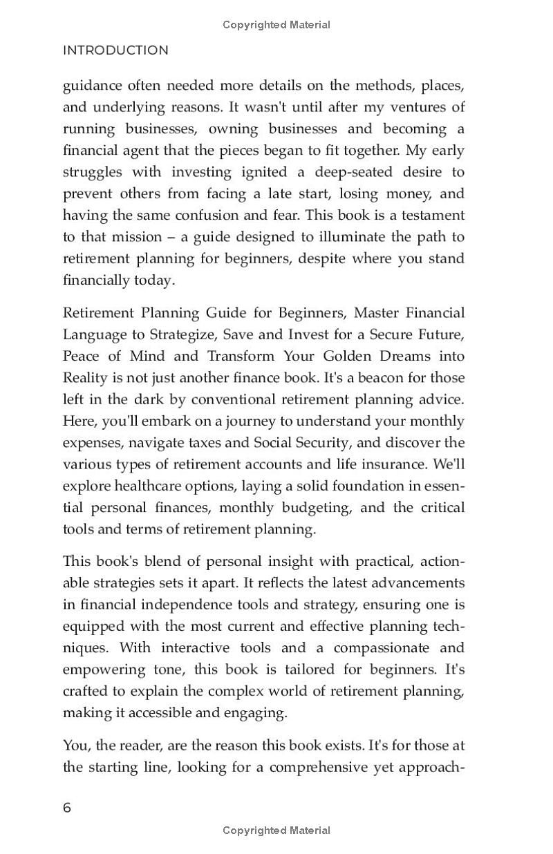 Retirement Planning Guide for Beginners: Master the Financial Language to Strategize, Save and Invest for a Secure Future, Peace of Mind and Transform Your Golden Dreams into Reality