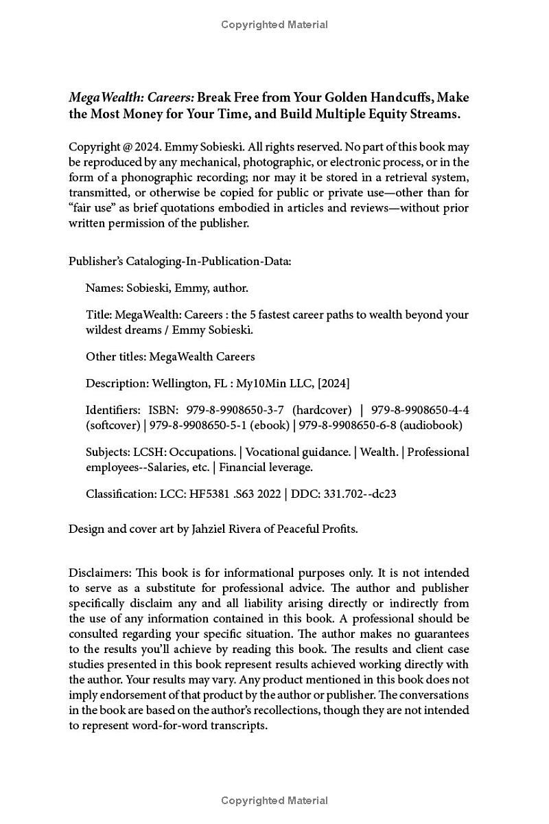 MegaWealth: Careers: Break free from your golden handcuffs, make the most money for your time, and build multiple equity streams (MegaWealth Series)