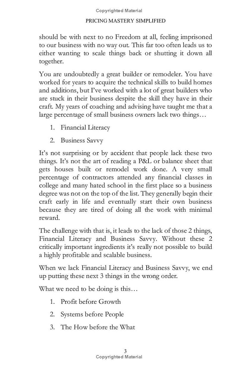 Pricing Mastery Simplified For Builders & Remodelers: 5 Things You Must Know, 7 Mistakes to Avoid and the Only 4 Ways to Increase Net Profit