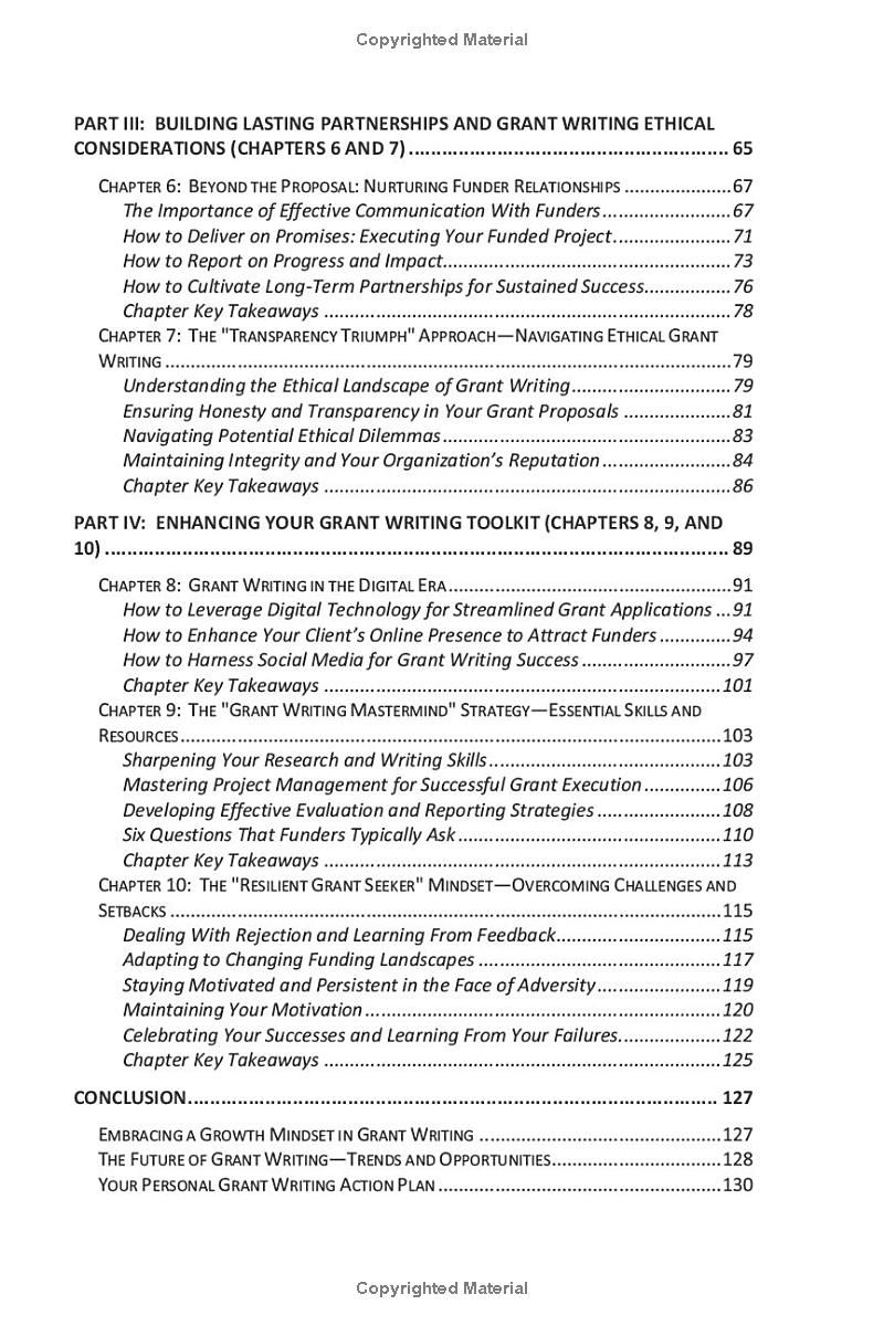 Grant Writing: A Practical Guide to Securing Funding for Your Organization, Tips and Techniques for Crafting Winning Proposals, and Building Lasting Partnerships With Funders