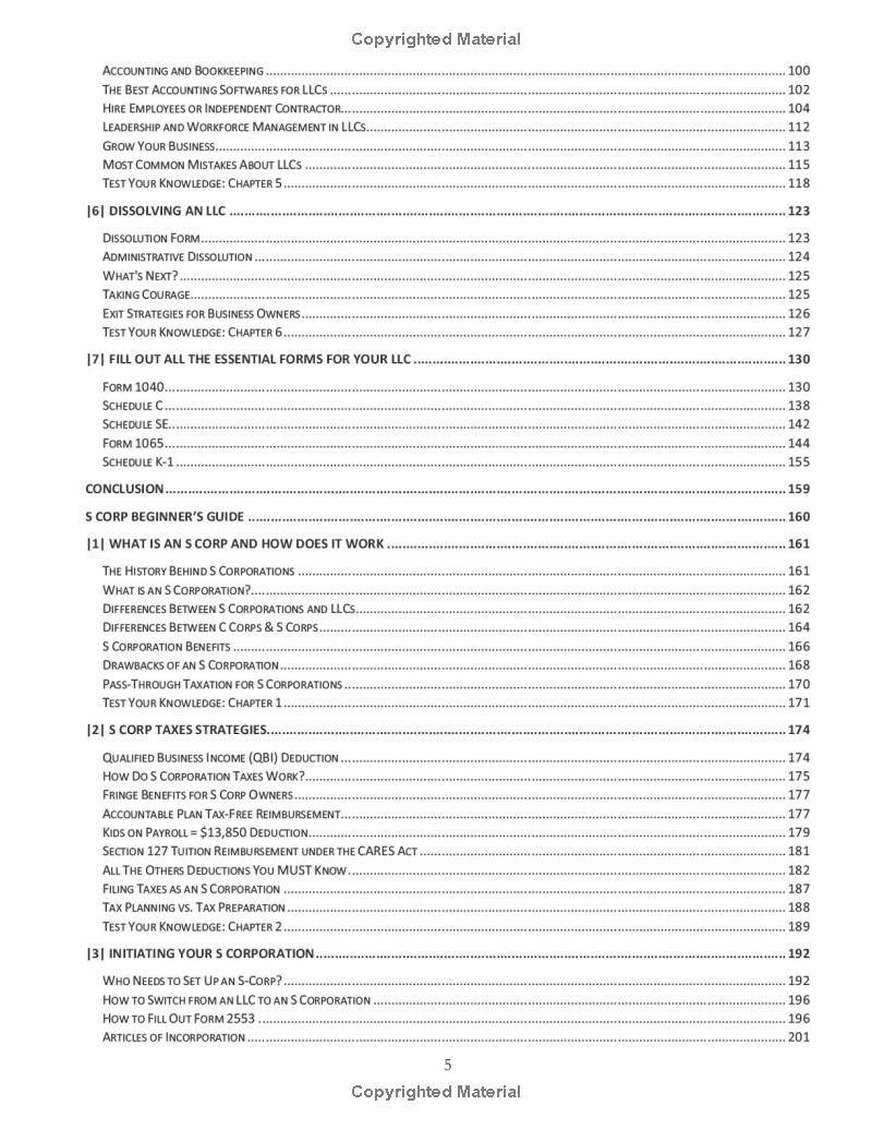 LLC & S Corp Beginner’s All-in-One Guide: All You Need to Know to Start, Run, and Grow Your LLC & S Corp even Without Experience. Gain Critical Legal Insights, Optimize Taxes, and Protect Your Assets.