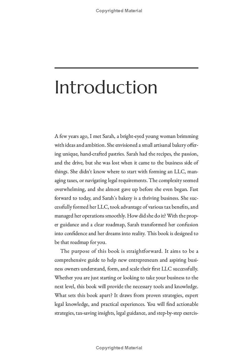 Comprehensive LLC Success Blueprint:: How to Form, Manage, and Scale Your First Business from Scratch. Strategies for Stress-Free Success, Key Tax Savings, and Legal Guidance for New Entrepreneurs