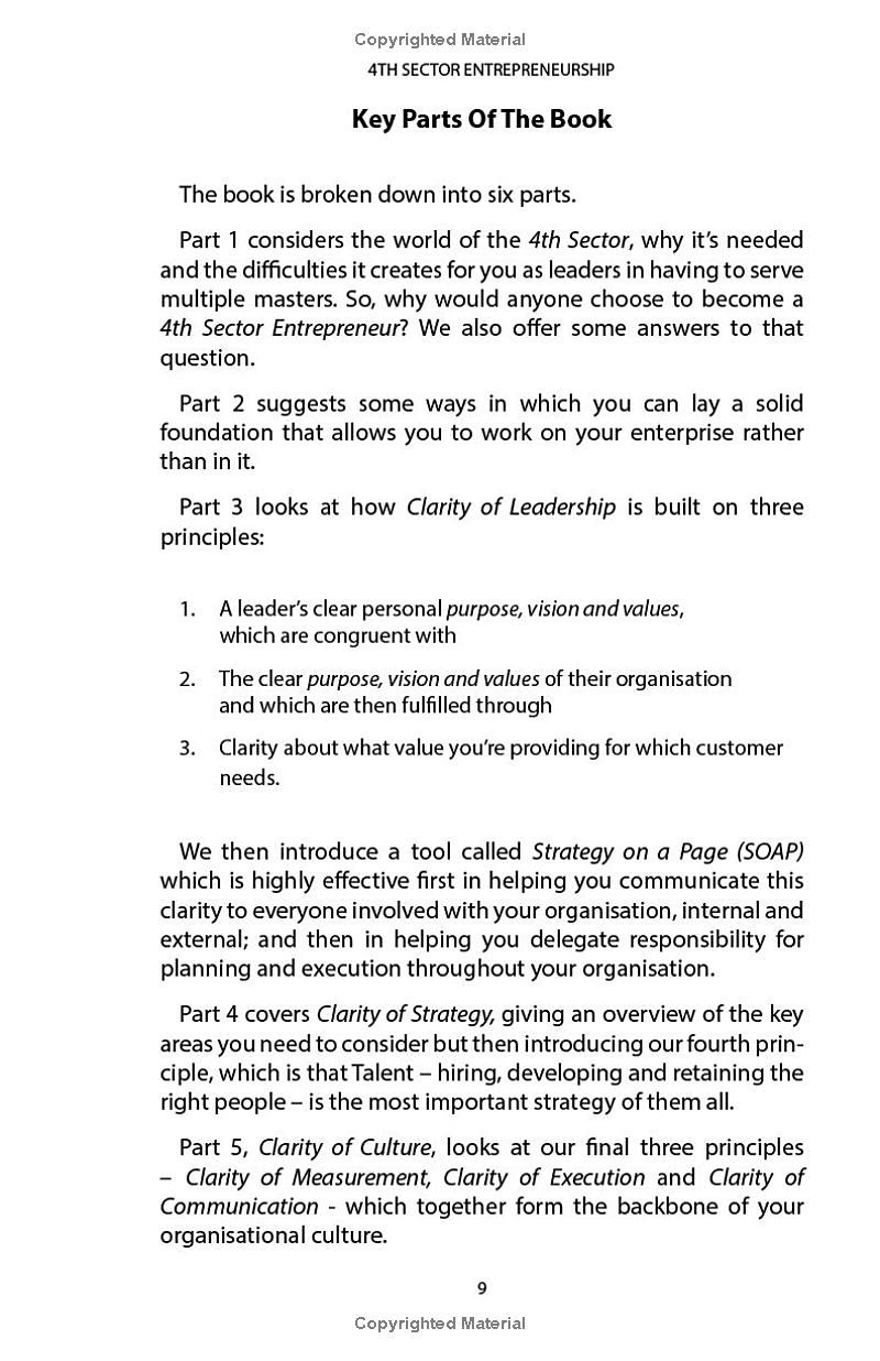 4th Sector Entrepreneurship: How to lead and grow a sustainable high-impact social enterprise that consistently delivers value.