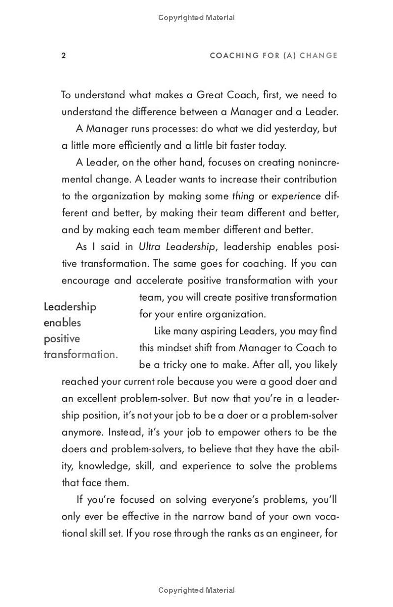 Coaching for (a) Change: How to Engage, Empower, and Activate People