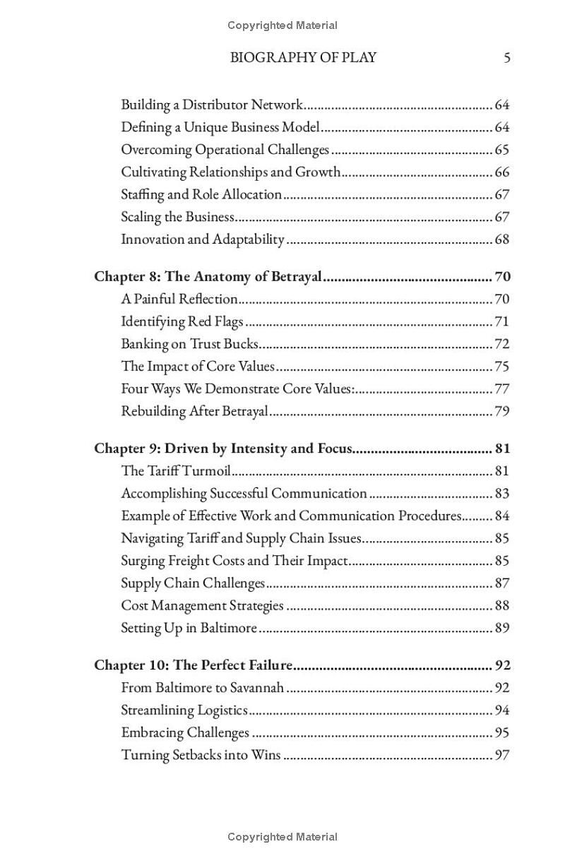 Biography of Play: A CEO’s Perspective of Running through Seasons of Disruption in an Unfamiliar Industry of Commercial Playground Equipment