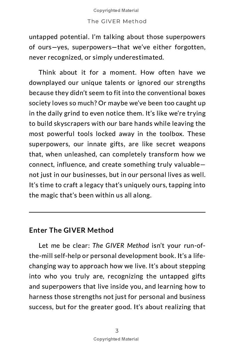 The GIVER Method: How To Transform Lives Through Generosity