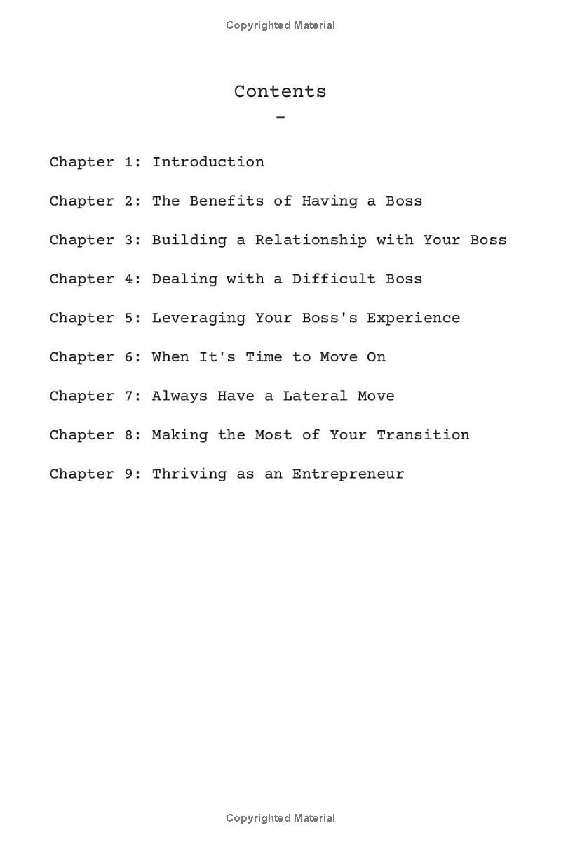 The Entrepreneur’s Guide to having a Boss: The ultimate roadmap for ambitious professionals.