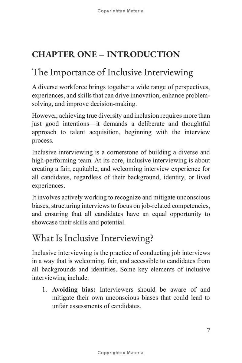 The Inclusive Interview: Strategies for Bias-Free Hiring and Building Diverse Teams