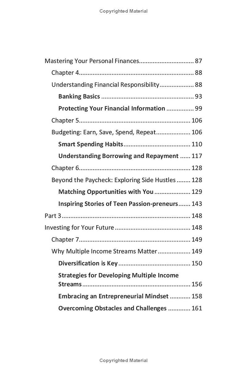 Wealthy Habits For Teens: Understanding Money, Investments and Multiple Streams of Income