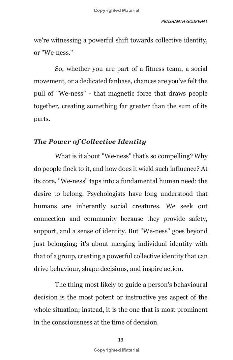 The Power Of We: How To Influence and Build Stronger Brands, Communities and Movements Through Unity (Influencing, Persuasion & Decision Making)