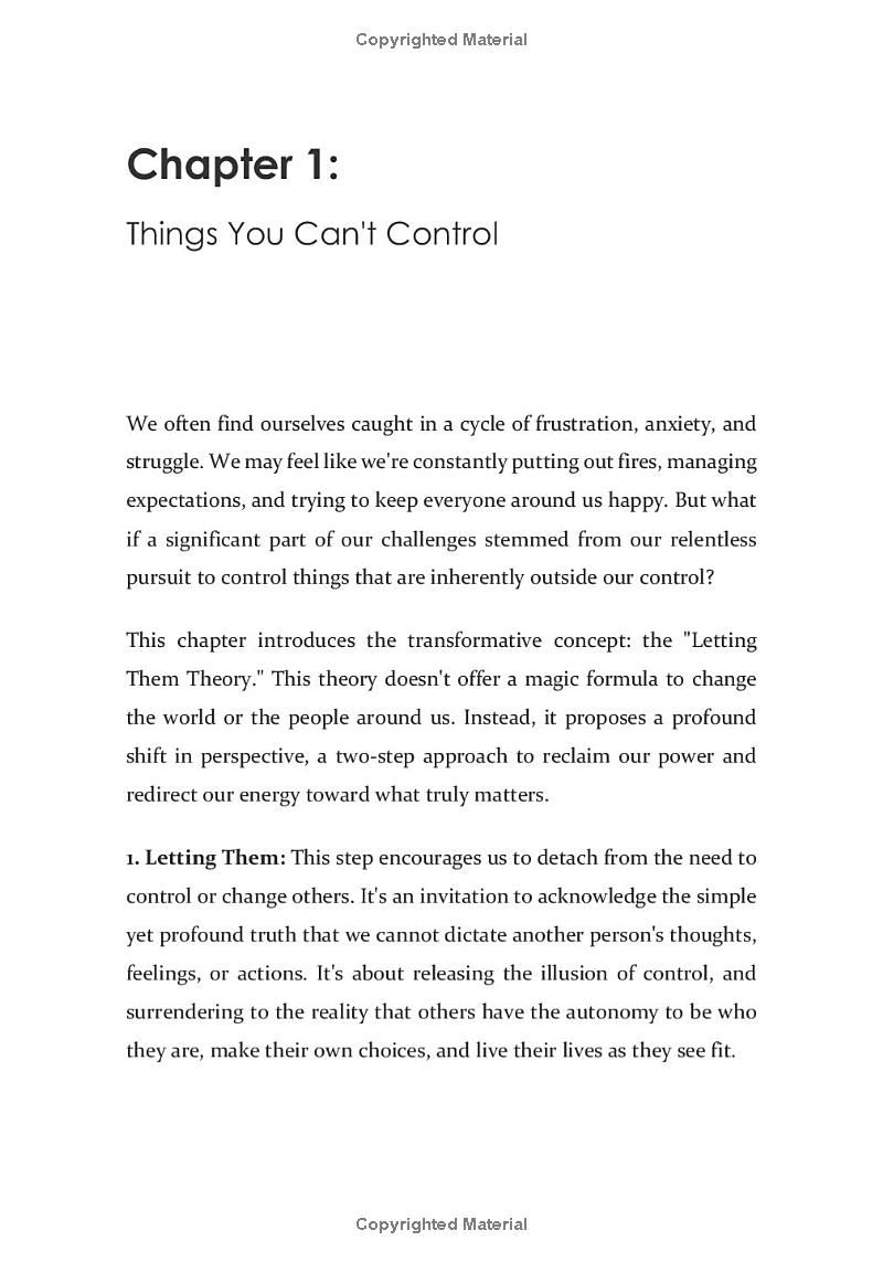 THE LETTING THEM WORKBOOK: Reflections & practical exercises to stop wasting energy on what you cant control and start focusing on yourself