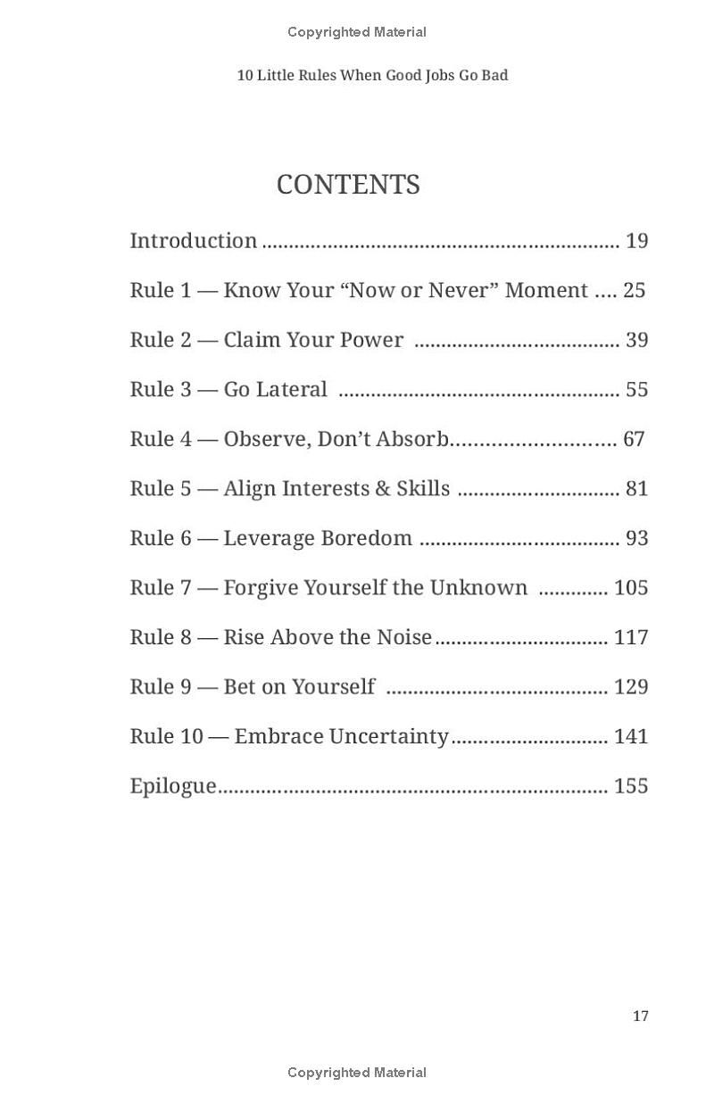 10 Little Rules When Good Jobs Go Bad: Learn, grow & reclaim your power … at work & in life