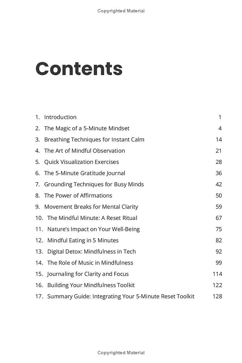 The Five-Minute Reset: Simple Mindfulness Techniques for a Busy Life: Quick Practices to Reduce Stress and Enhance Well-being