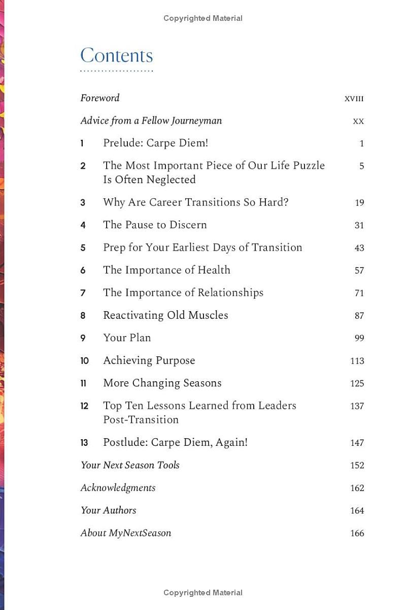 Revealing Your Next Season: Reflections on 10 Years of Supporting Leaders Transitioning from Intense Careers to Fulfilling Next Seasons