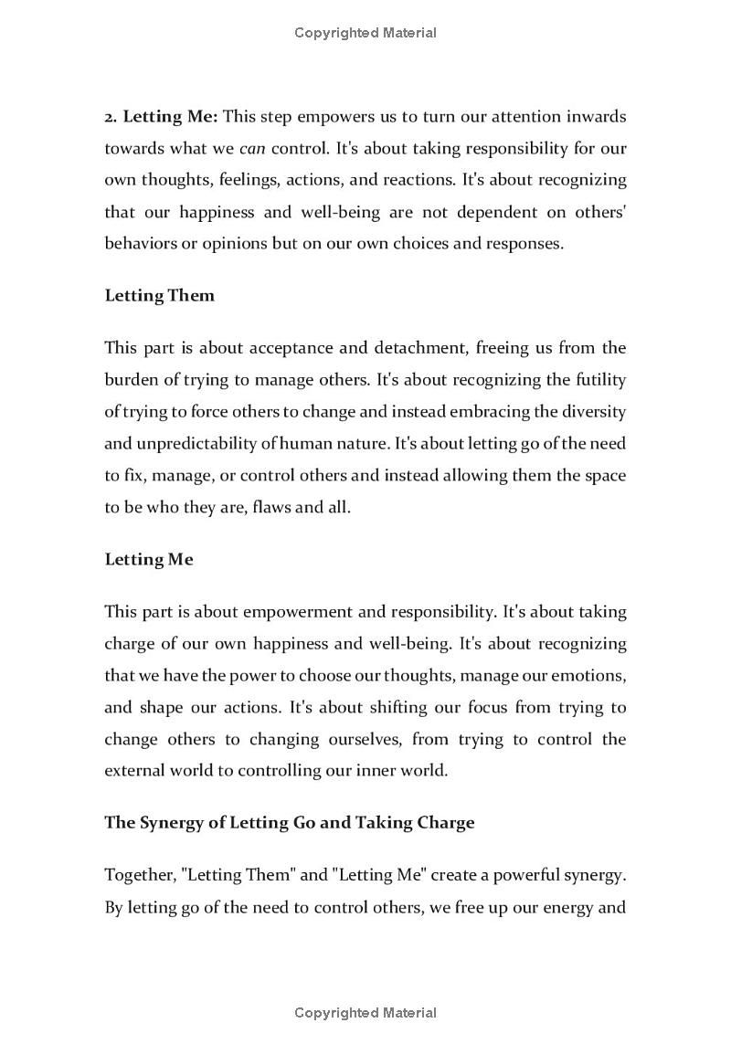 THE LETTING THEM WORKBOOK: Reflections & practical exercises to stop wasting energy on what you cant control and start focusing on yourself