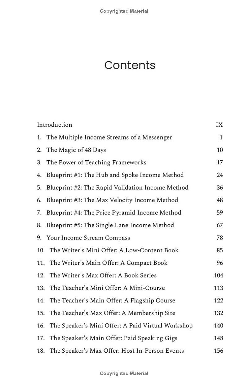 Scale Your Income: The 48-Day Income Blueprint to Create Multiple Streams of Revenue as a Writer, Coach, Teacher, or Speaker (Your Message Matters Series)