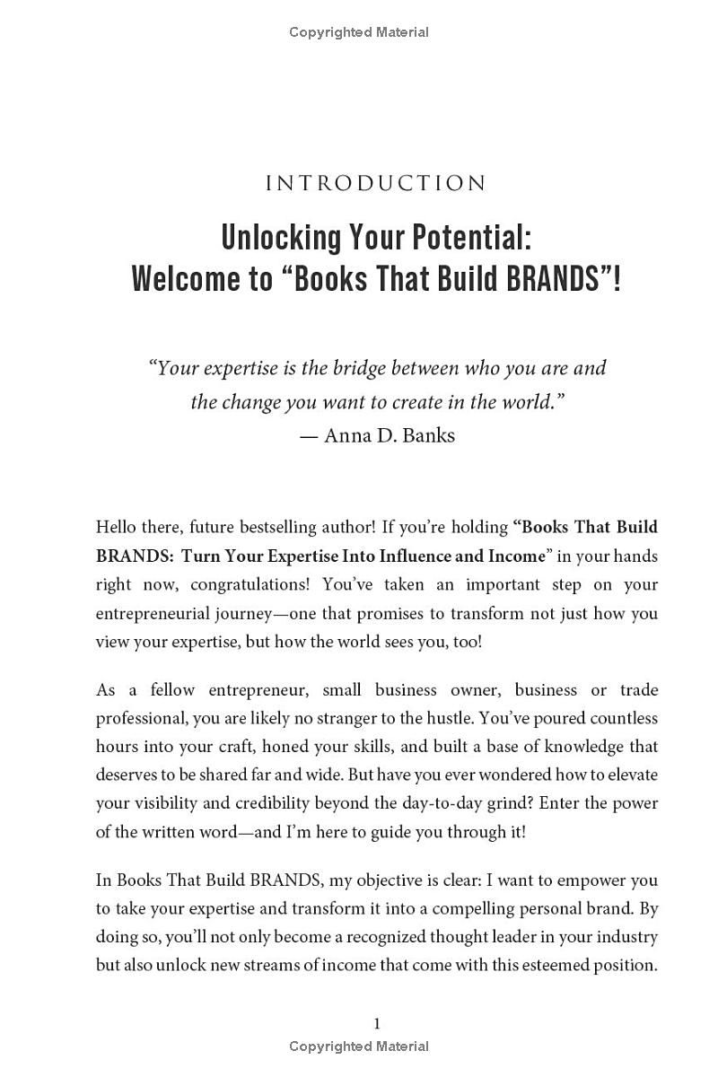 Books That Build BRANDS: Turn Your Expertise Into Influence and Income