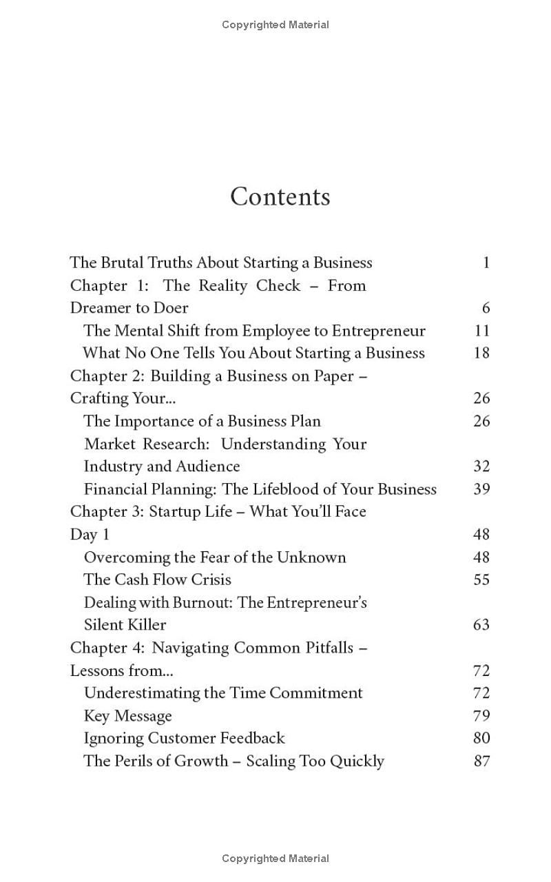 Brutal Truths About Starting a Business: What You Won’t Be Told and Need to Know: How to Guide - Starting a Small Business and Avoiding Critical Mistakes. Plus Bonus Checklist!