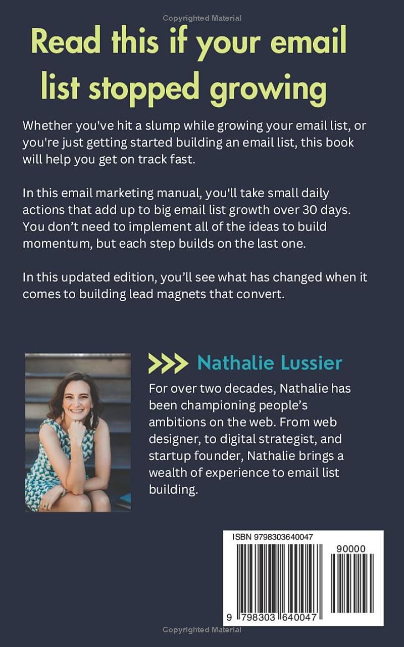 List Building: The Ultimate 30 Day Formula To Double Your Email List: Email Marketing Training To Take Your List Building Efforts Off The Charts