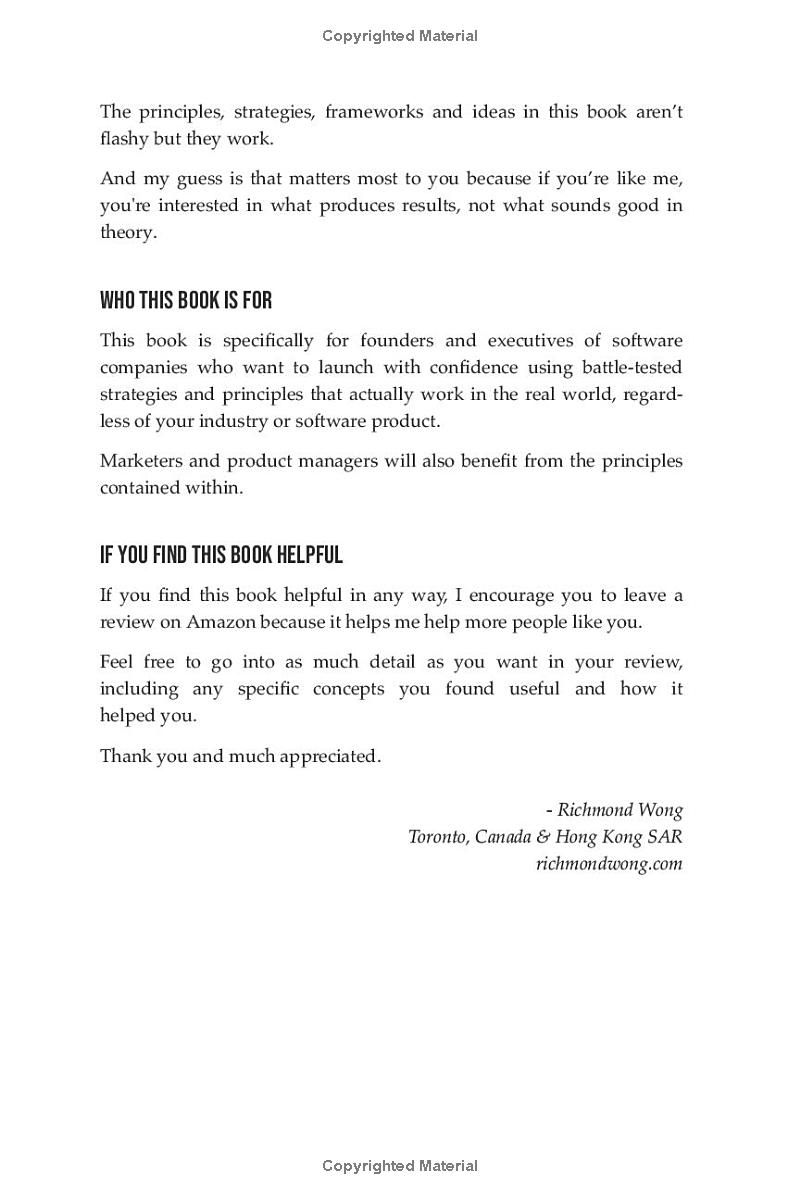 Software Launch Principles for Founders and Execs: Practical Launch Frameworks, Psychological Insights, and Strategies for Success (Software Founders and Execs Growth Mastery)