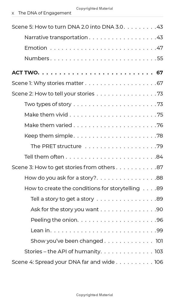 The DNA of Engagement: A story-based approach to building trust and influencing change.