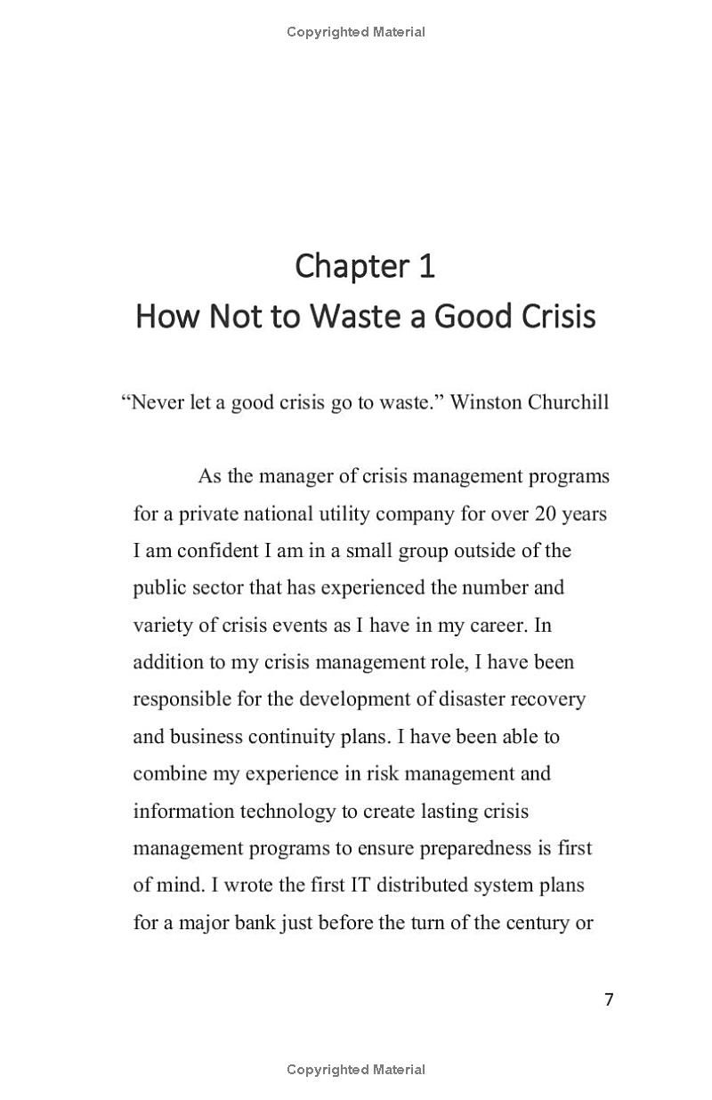 Nobody Wants to Pay the Lifeguard…Until Someone is Drowning: A Practical Guide to Creating a Crisis Management Culture