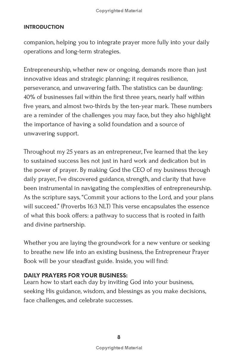 The Entrepreneur Prayer Book: Guided Prayers For A God-Led Business