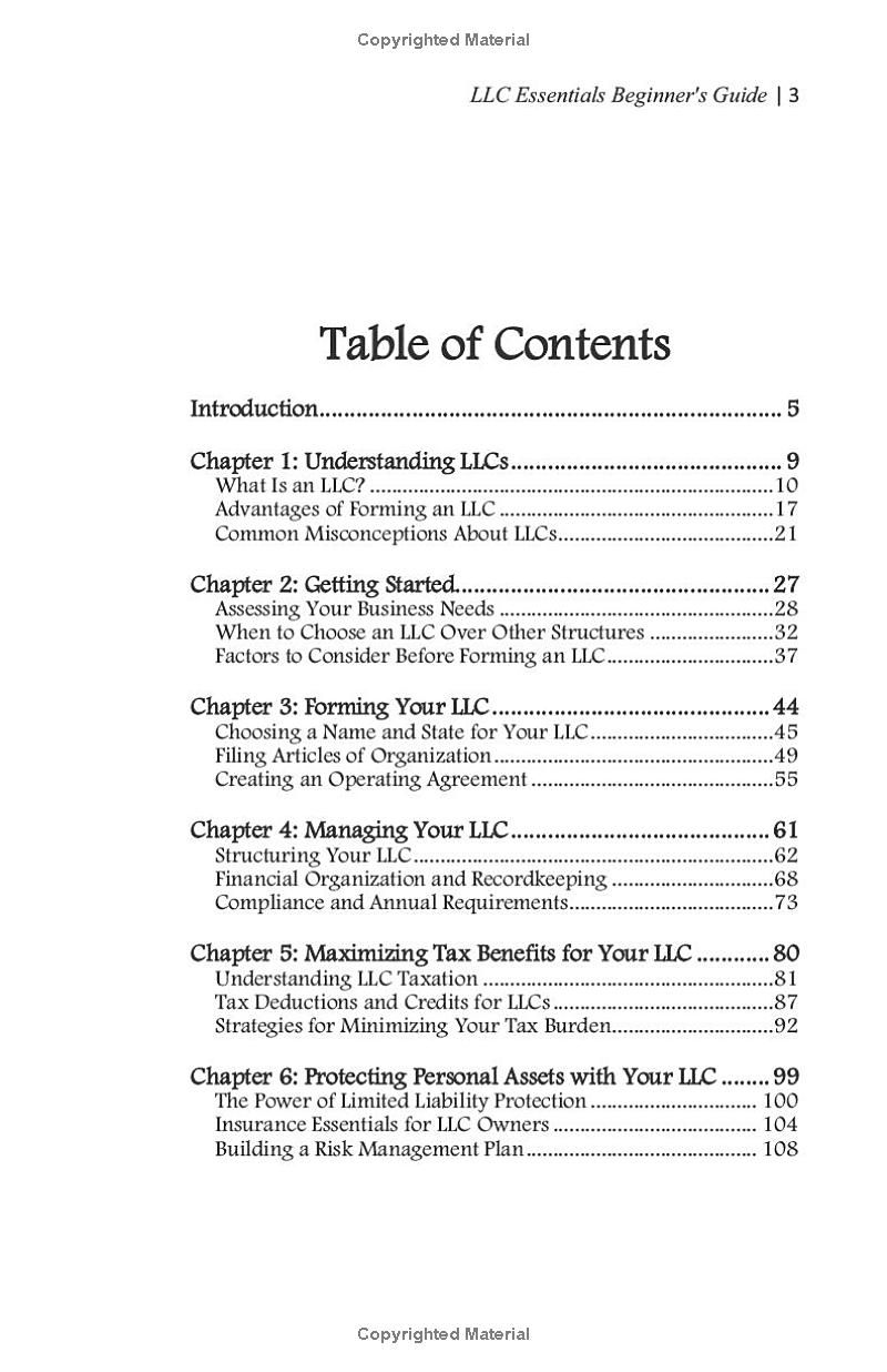 LLC Essentials Beginners Guide: Master the Art of Business Formation, Tax Benefits, and Personal Asset Protection Through a Limited Liability Company