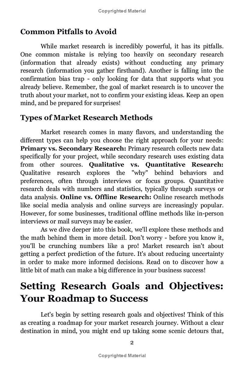 Market Research Math for Small Business: A Practical Guide to the Math You Need for Understanding Your Business Customers and Competition