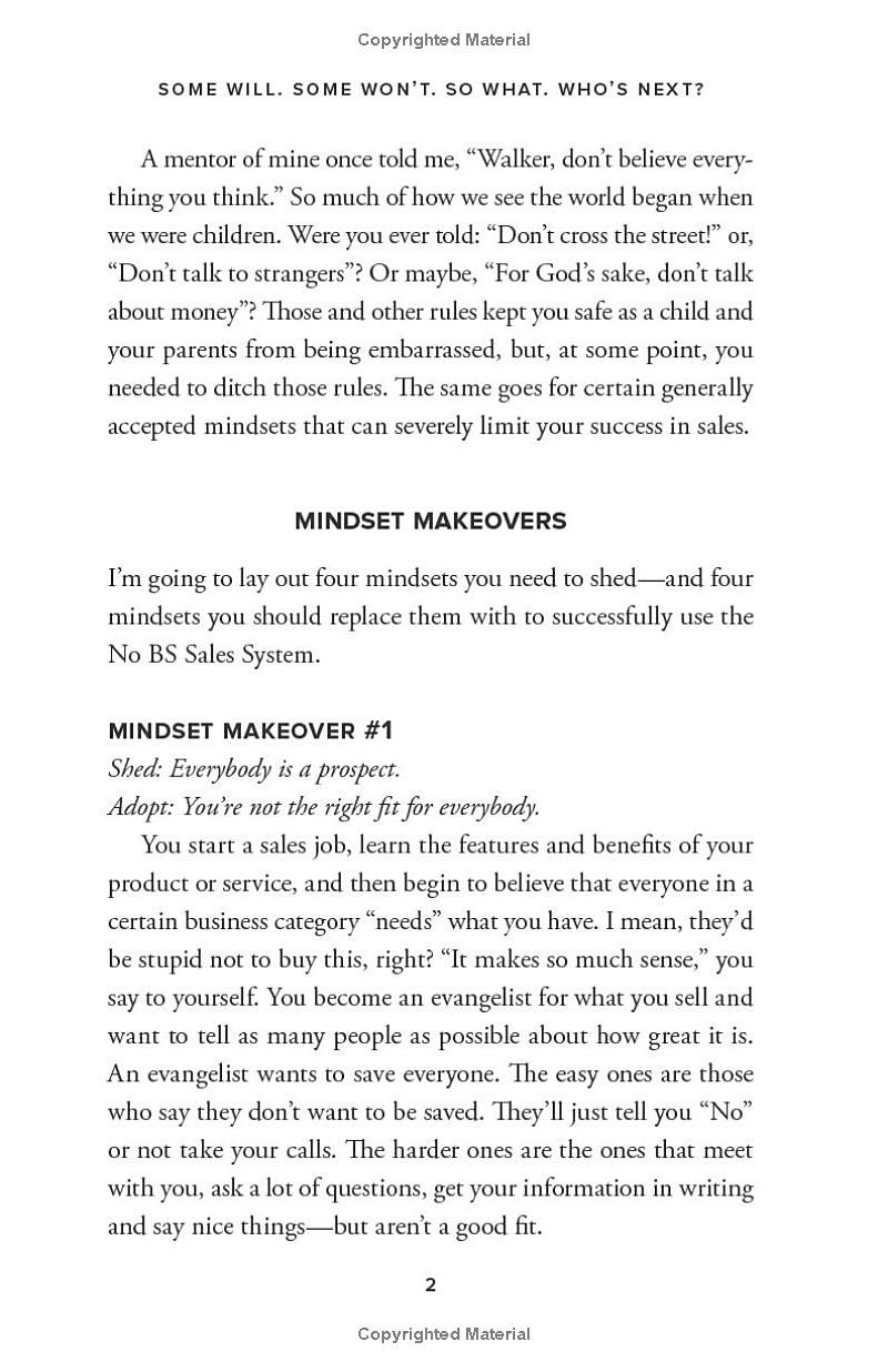 Some Will. Some Won’t. So What. Who’s Next?: A Blueprint for Sales Success from the Creator of the No BS Sales System™