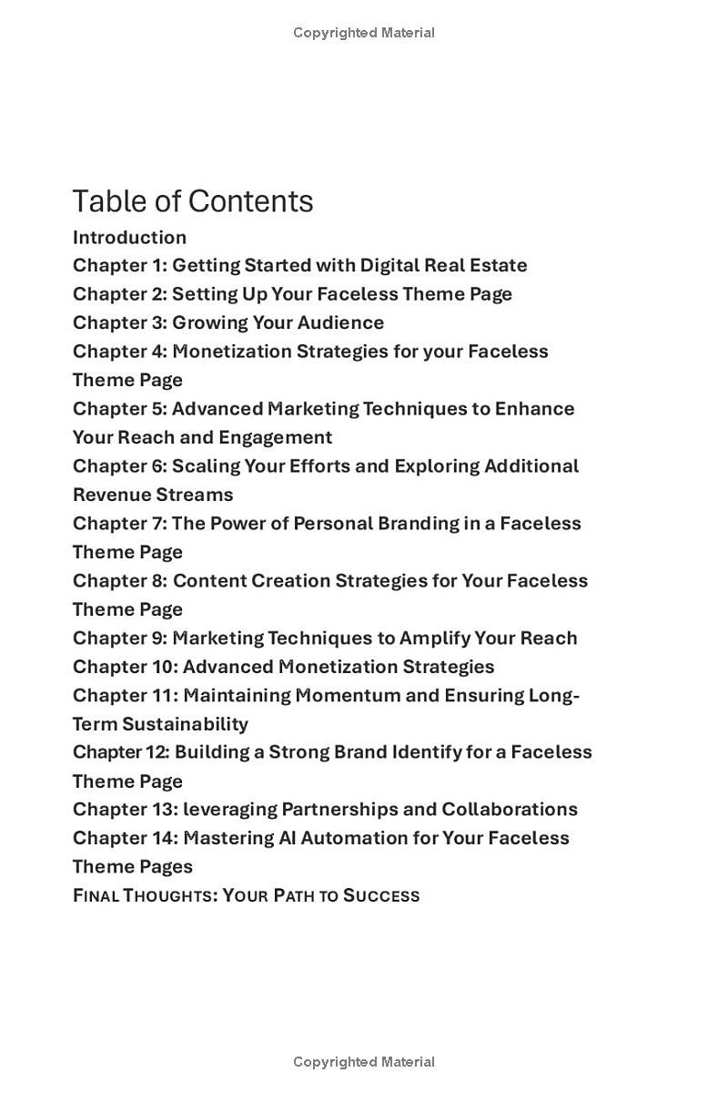 Digital Real Estate: Grow a Faceless Theme Page Step-By-Step That Generates $100+/day and Beyond. (Digital Real Estate: How to Make Money Online Using Social Media)