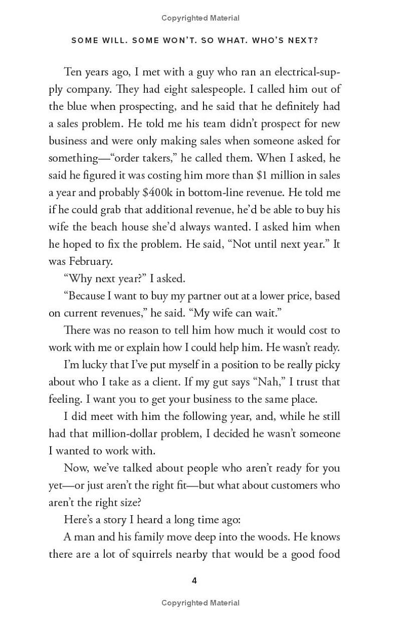 Some Will. Some Won’t. So What. Who’s Next?: A Blueprint for Sales Success from the Creator of the No BS Sales System™