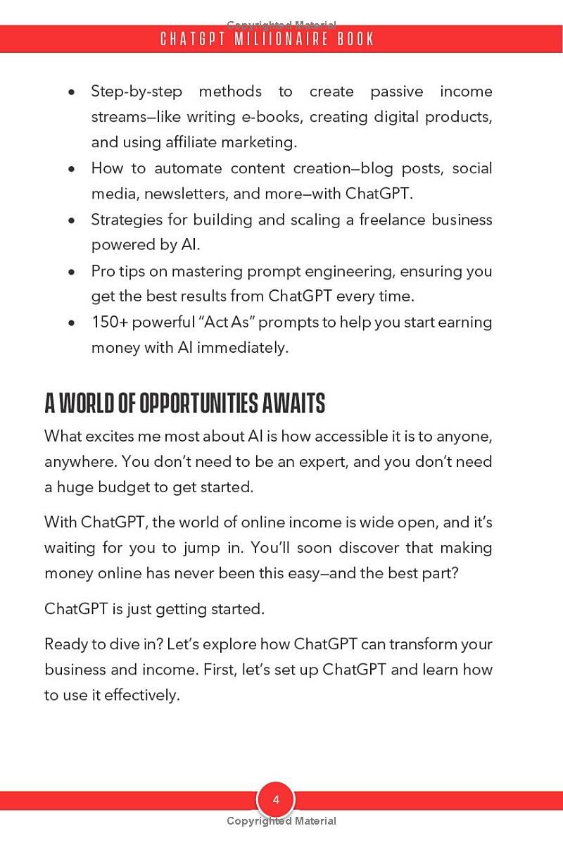 ChatGPT Millionaire Book: How to Make Money Online with AI - Written by a Harvard-Trained AI Expert (The Internet Secrets)