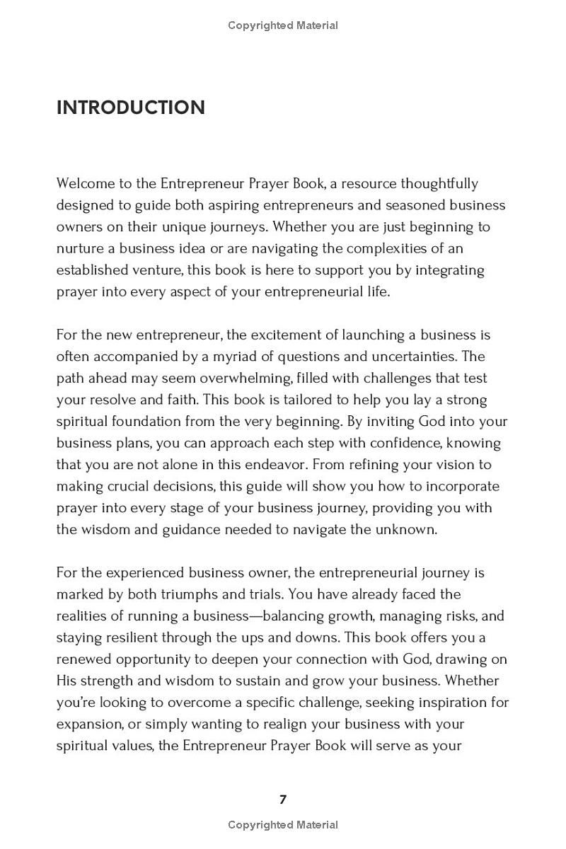 The Entrepreneur Prayer Book: Guided Prayers For A God-Led Business