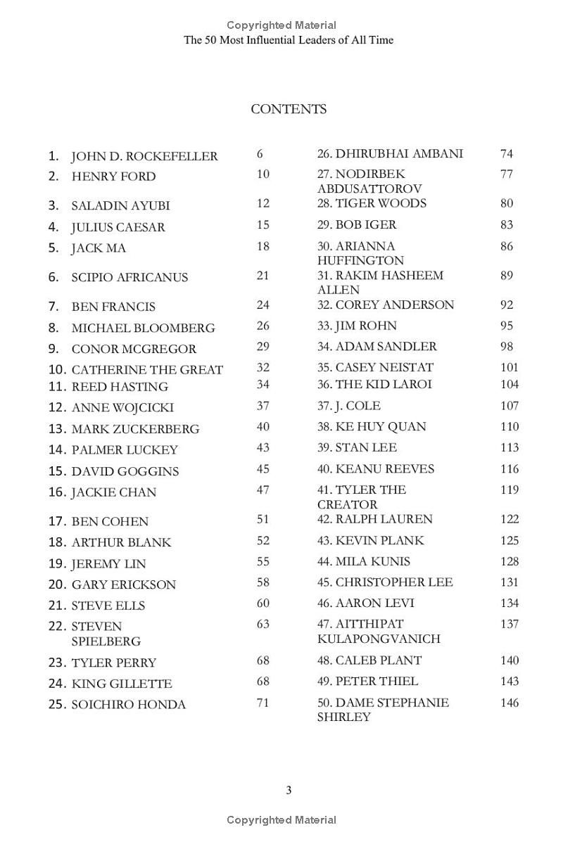 The Paths of the 50 Most Influential Leaders of All Time